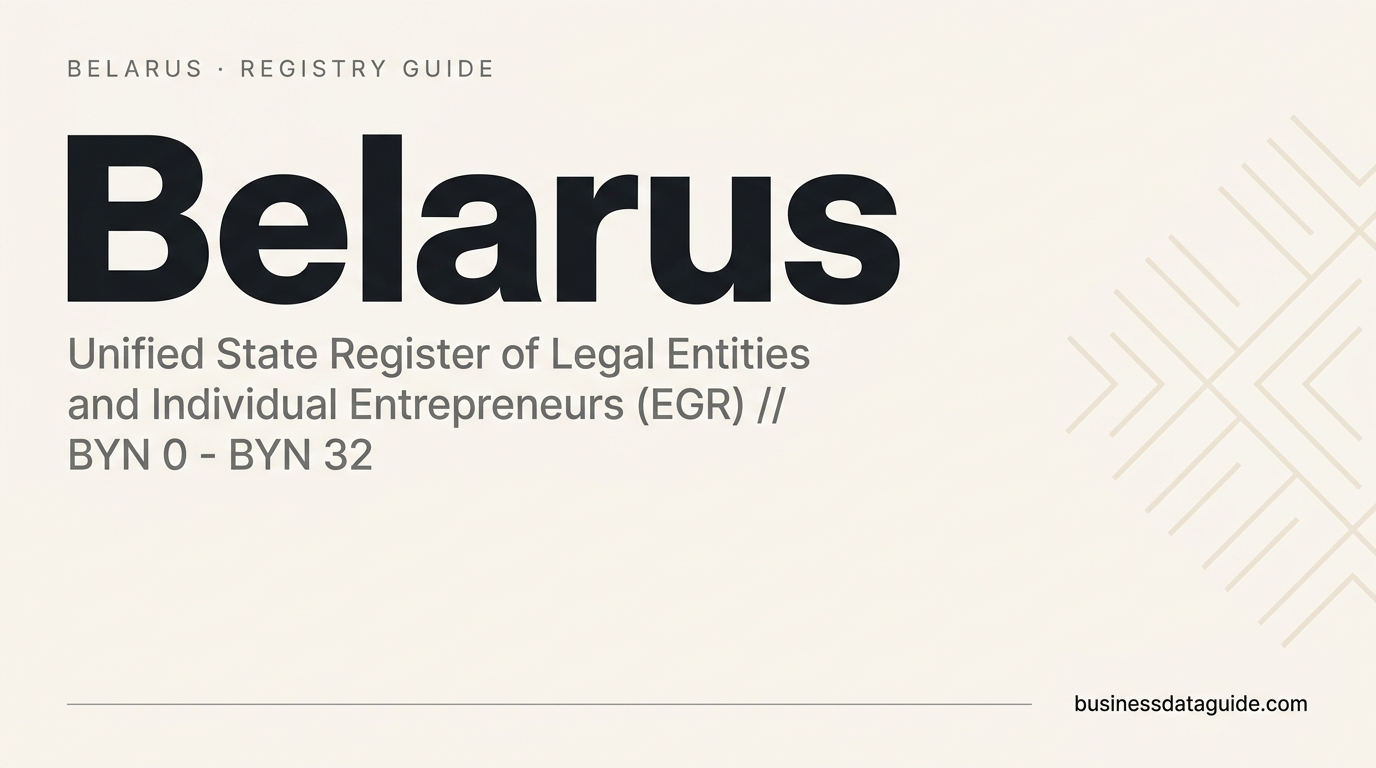 Belarus company registry guide cover