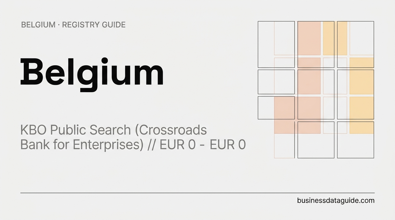Belgium company registry guide cover