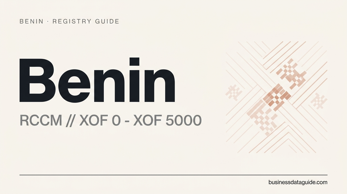 Benin company registry guide cover