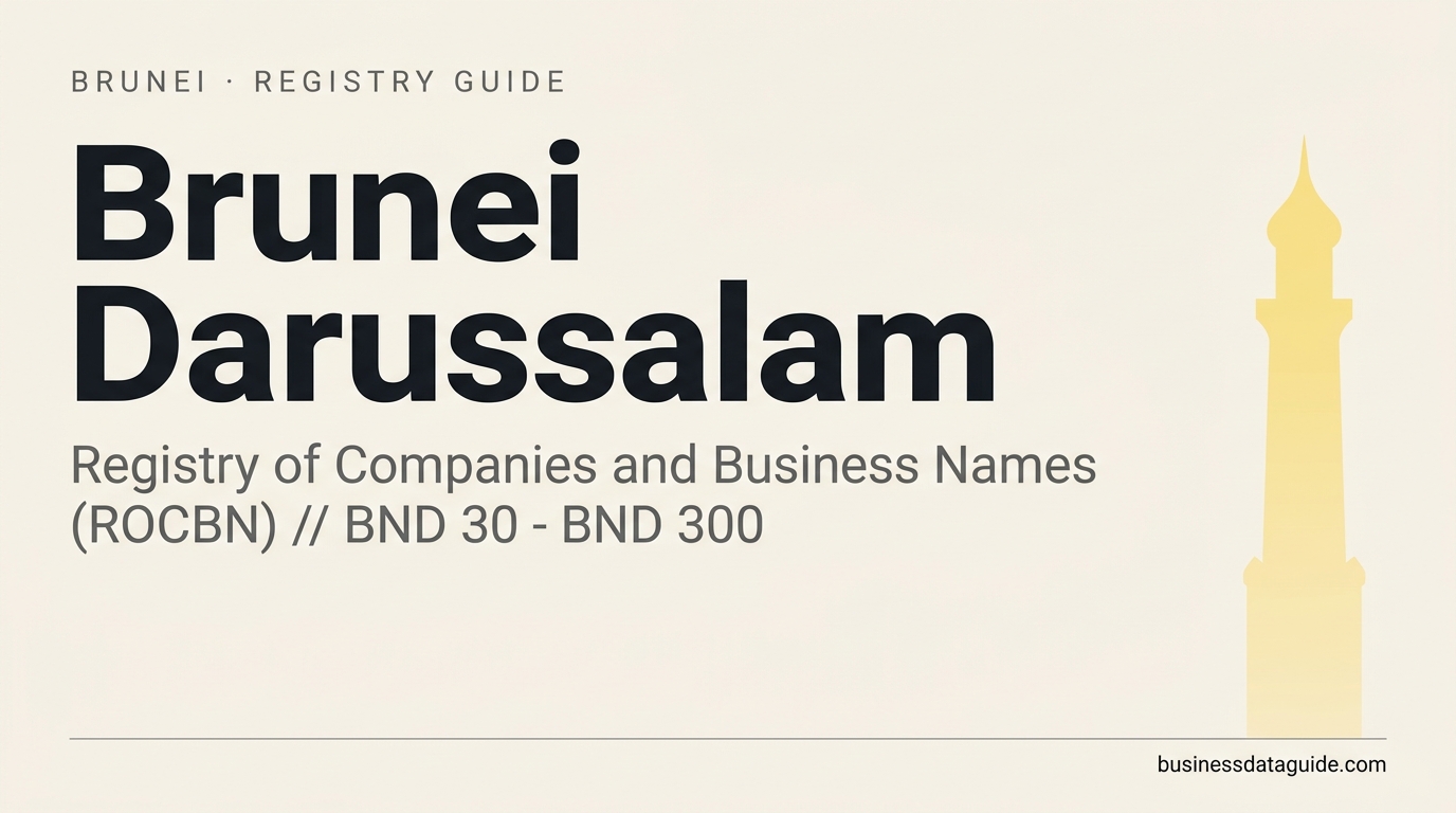 Brunei Darussalam company registry guide cover
