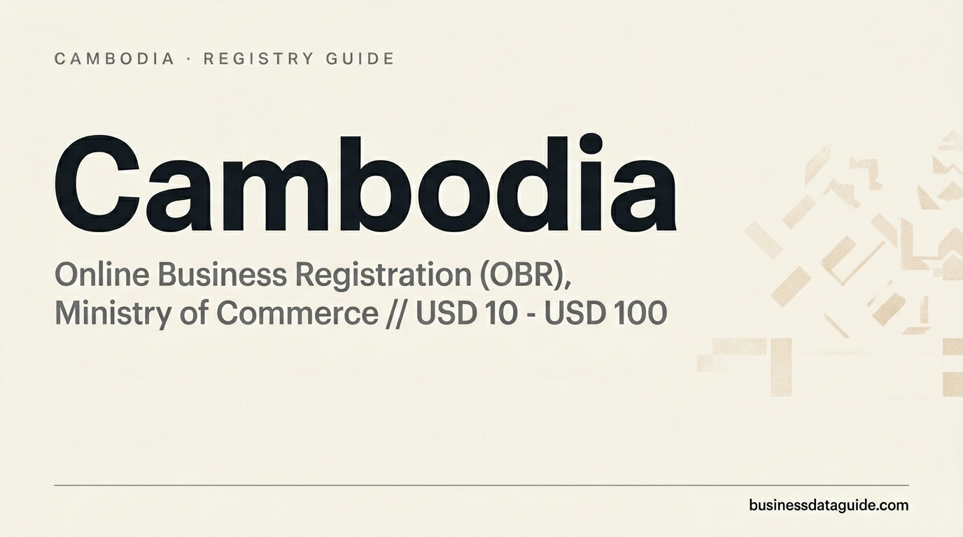 Cambodia company registry guide cover