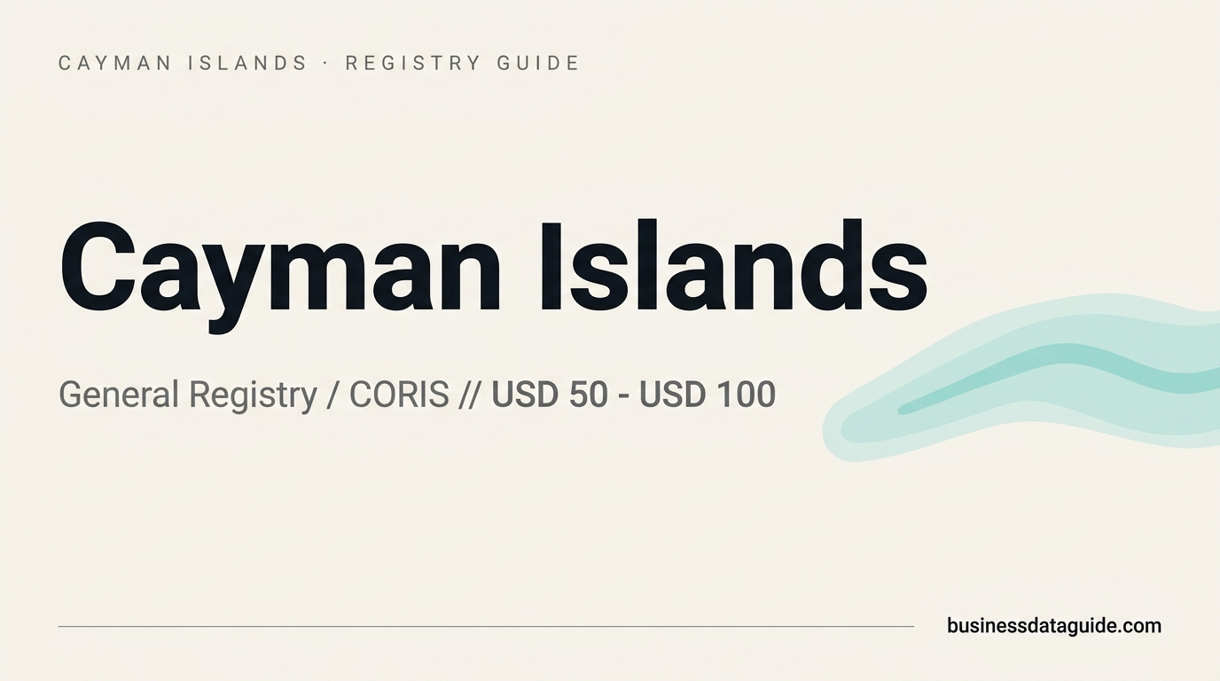 Cayman Islands company registry guide cover