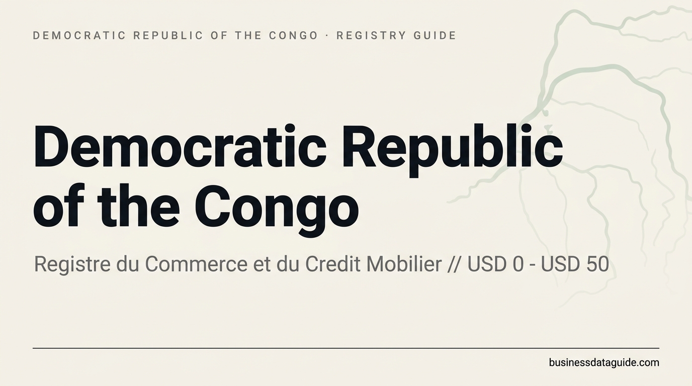 Democratic Republic of the Congo company registry guide cover