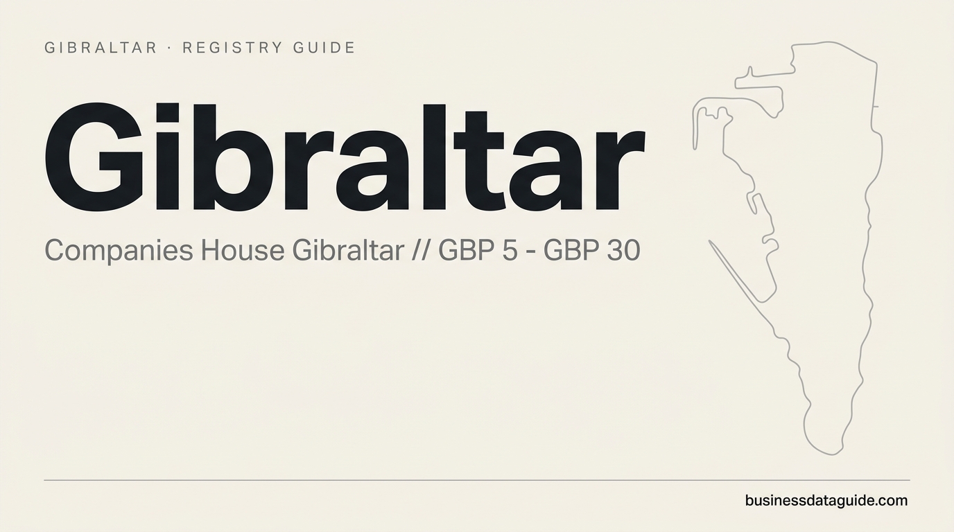 Gibraltar company registry guide cover