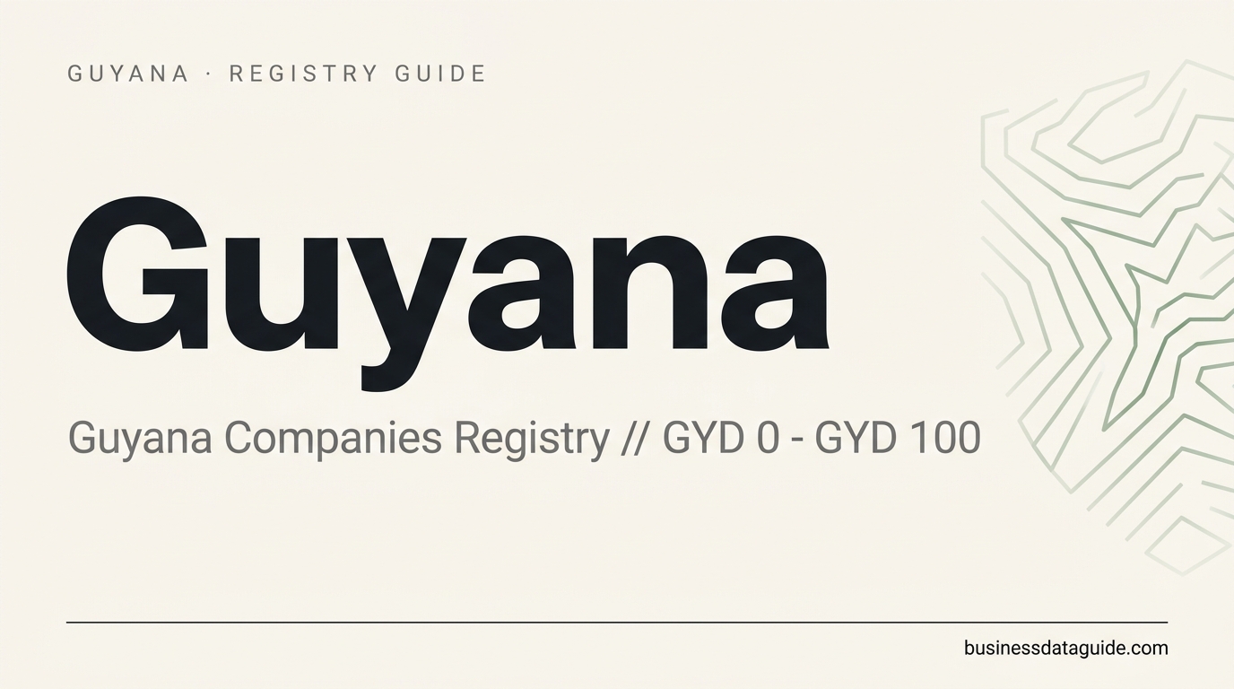 Guyana company registry guide cover