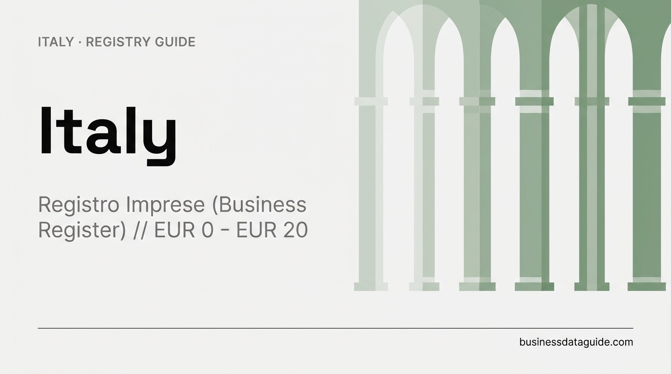 Italy company registry guide cover