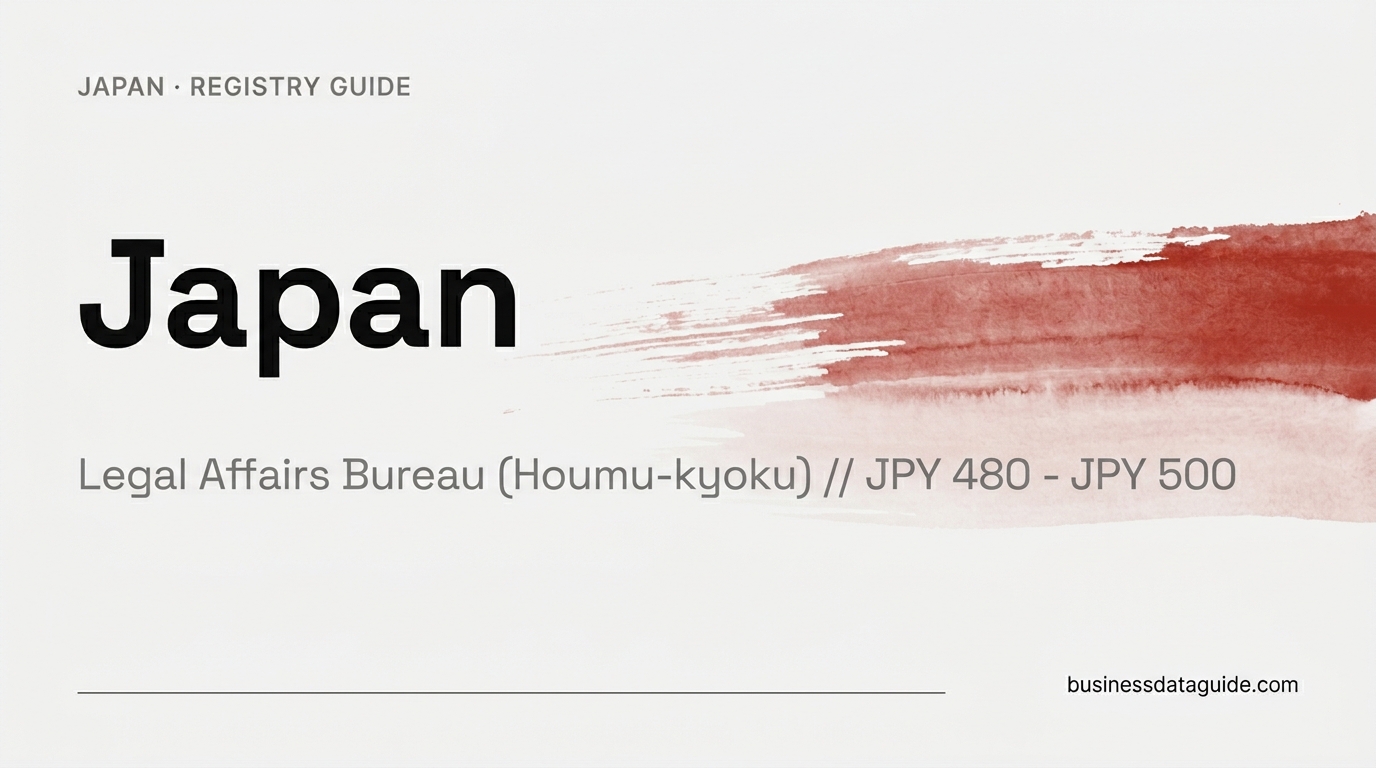 Japan company registry guide cover