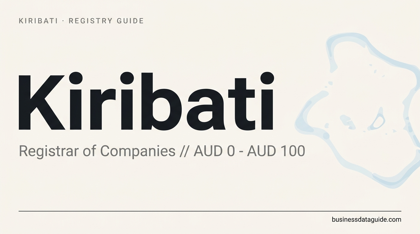 Kiribati company registry guide cover