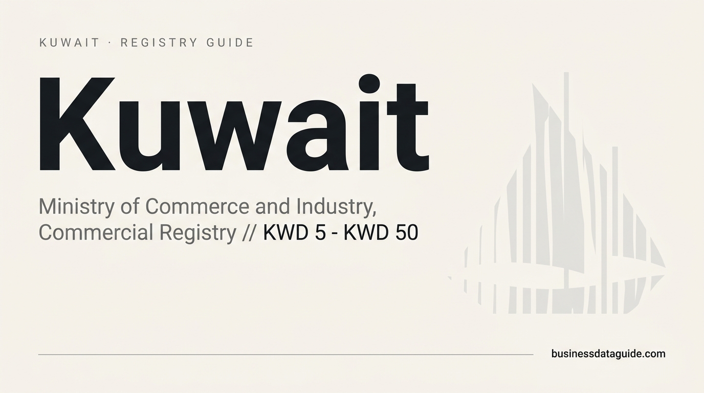 Kuwait company registry guide cover
