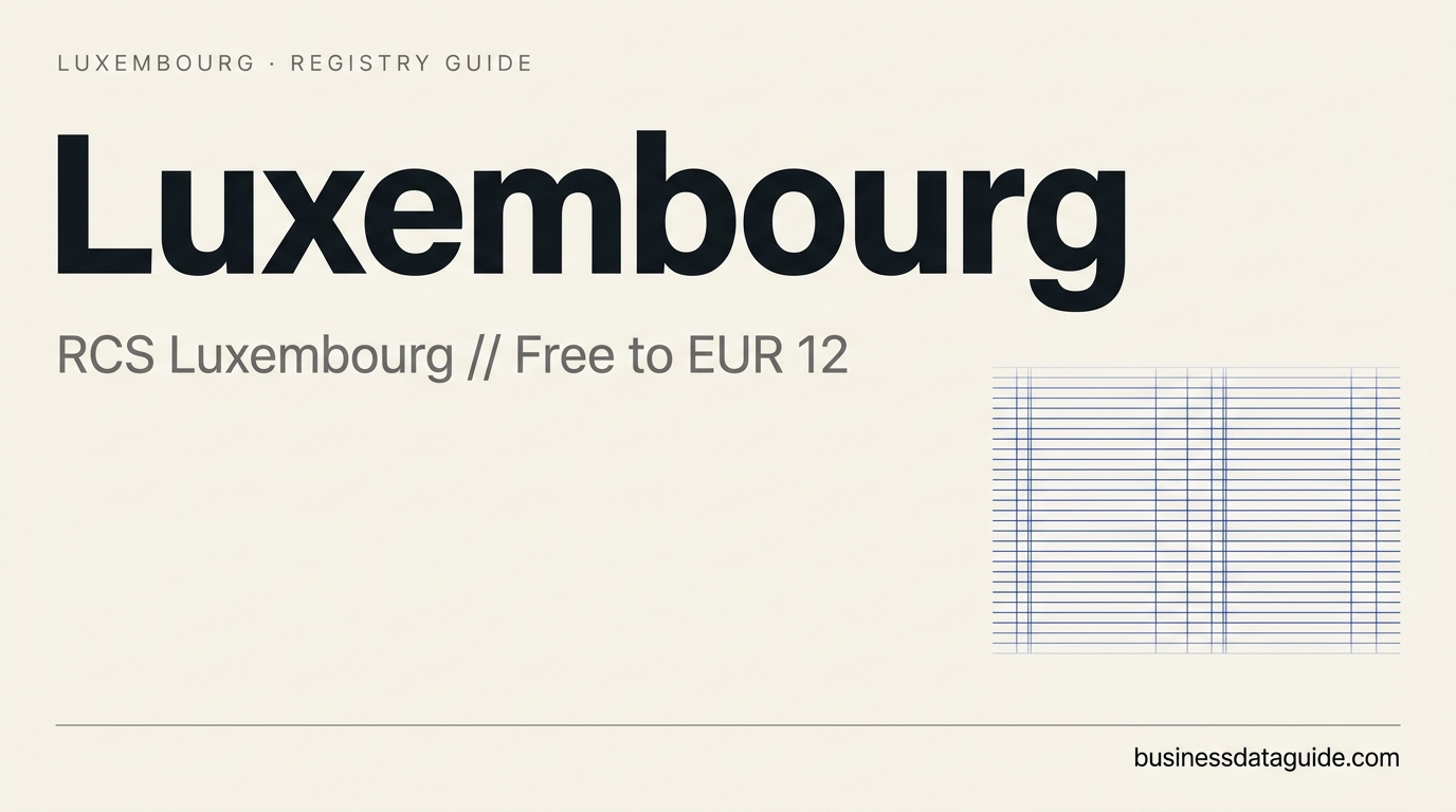 Luxembourg company registry guide cover