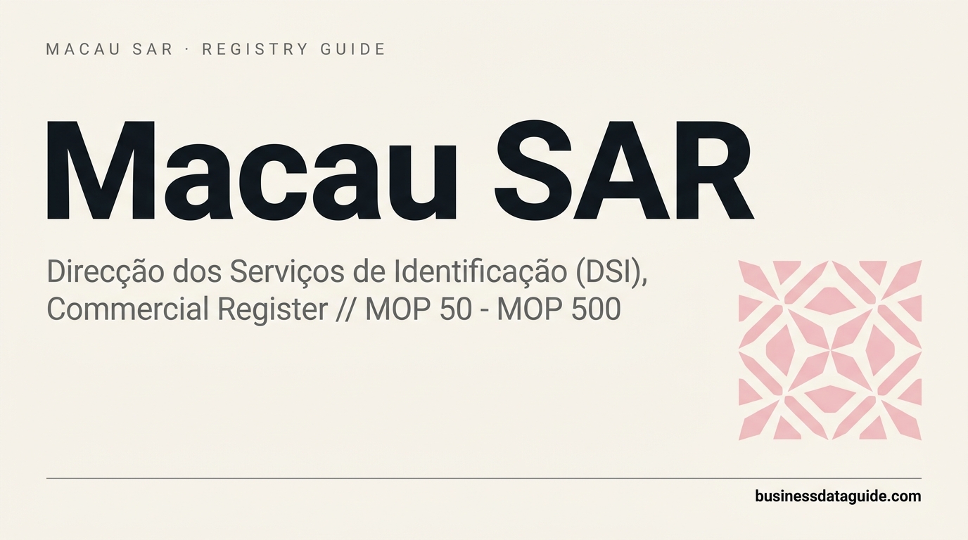 Macau SAR company registry guide cover