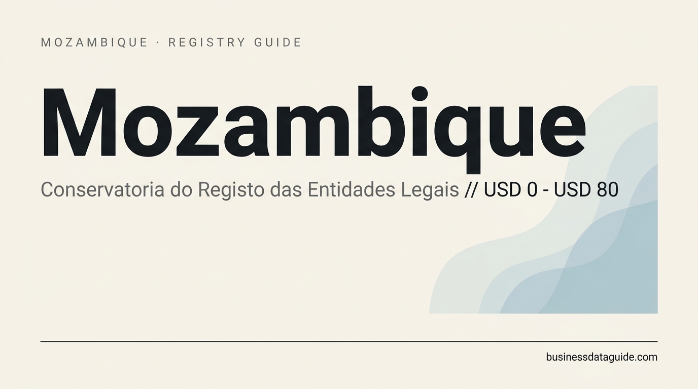 Mozambique company registry guide cover