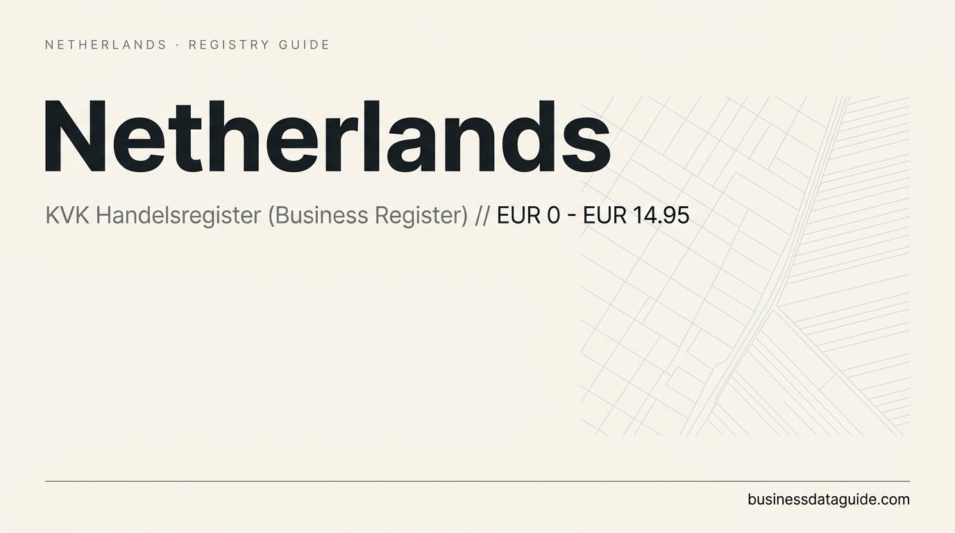 Netherlands company registry guide cover