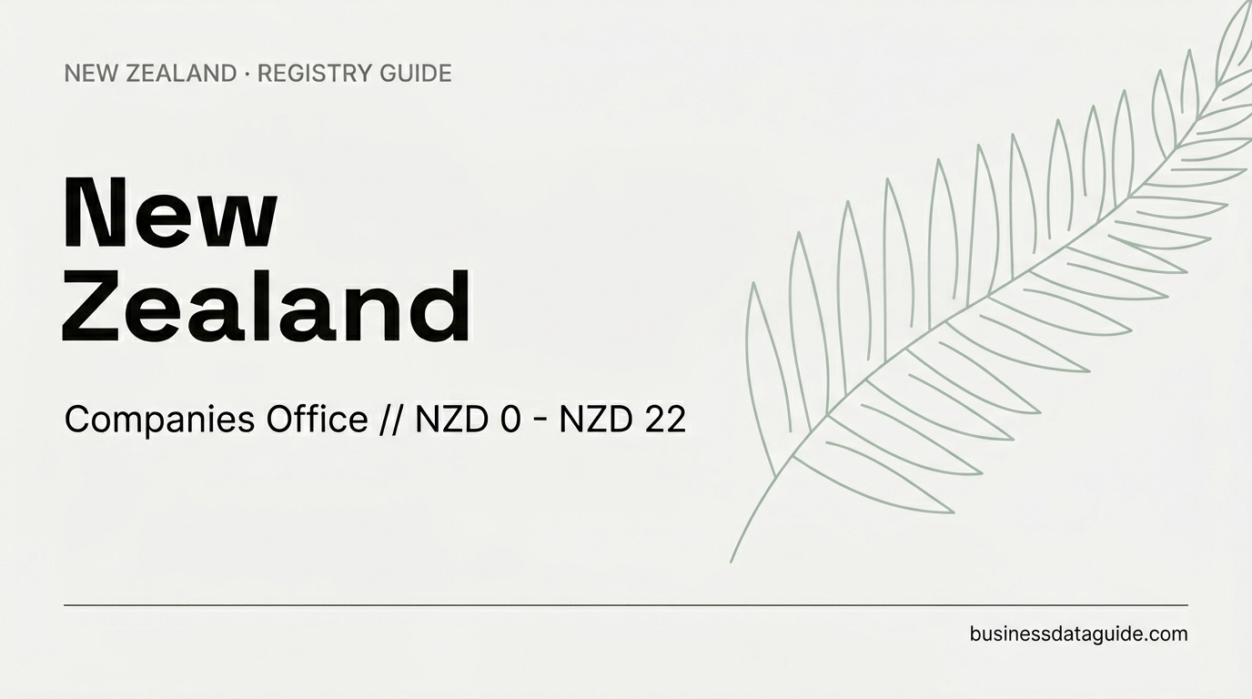 New Zealand company registry guide cover