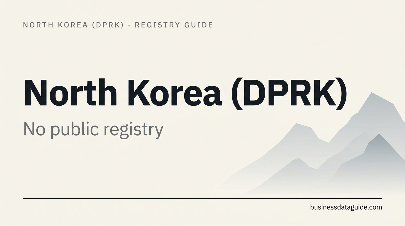 North Korea (DPRK) company registry guide cover