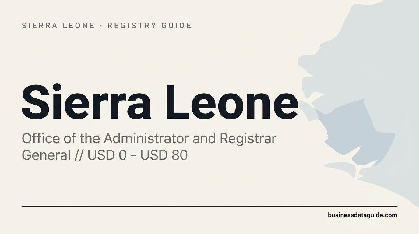 Sierra Leone company registry guide cover