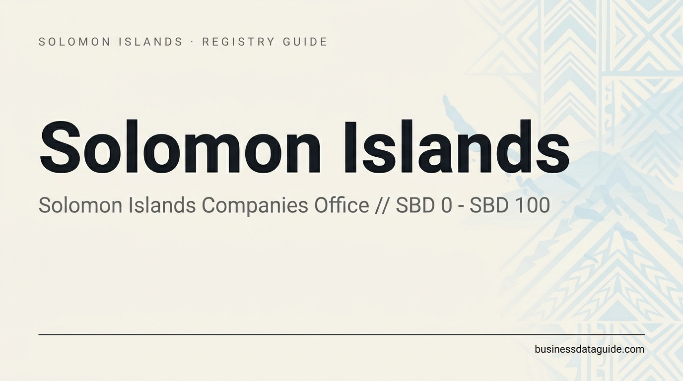 Solomon Islands company registry guide cover
