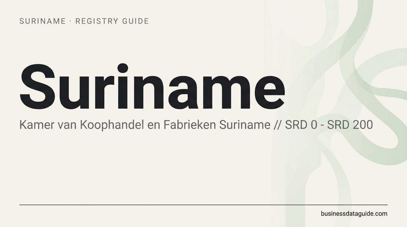Suriname company registry guide cover