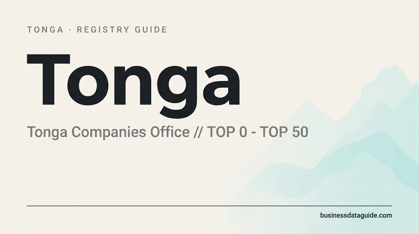 Tonga company registry guide cover