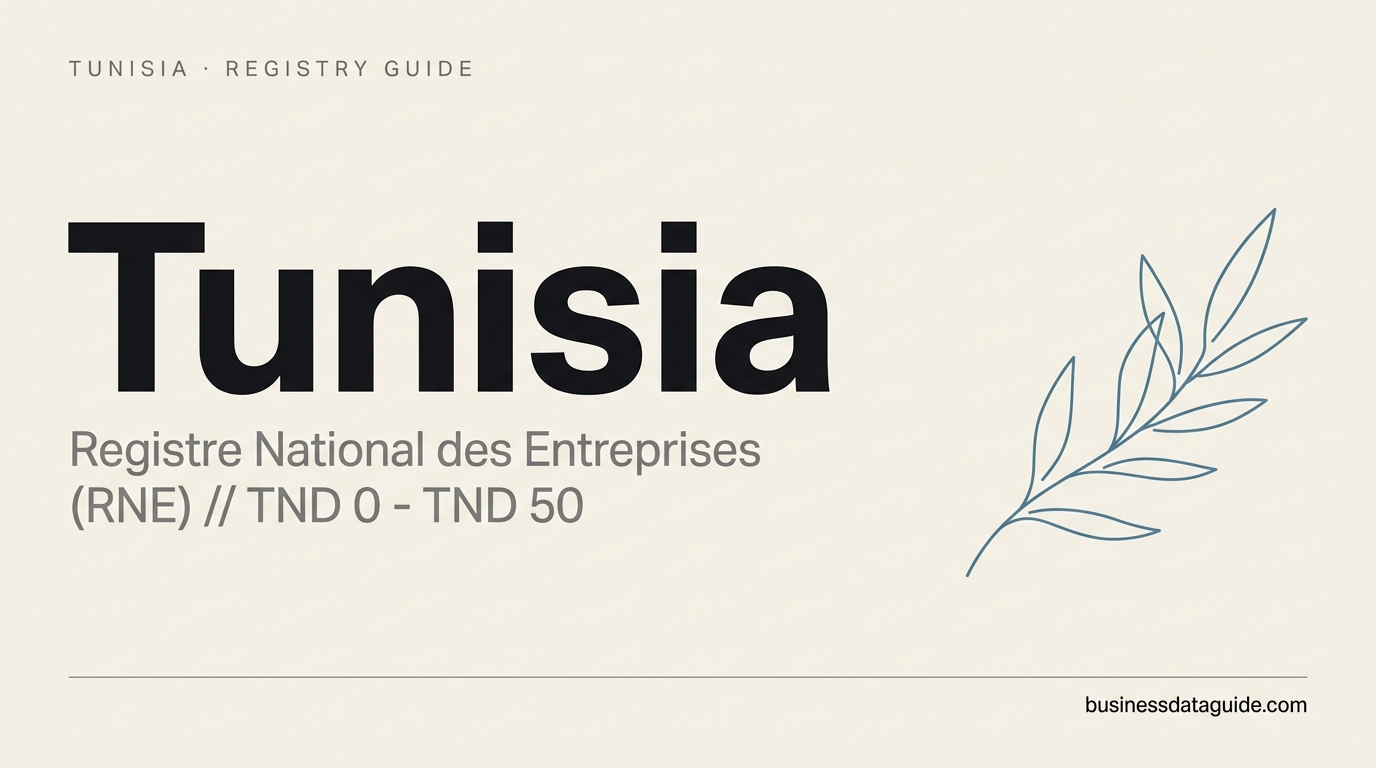 Tunisia company registry guide cover