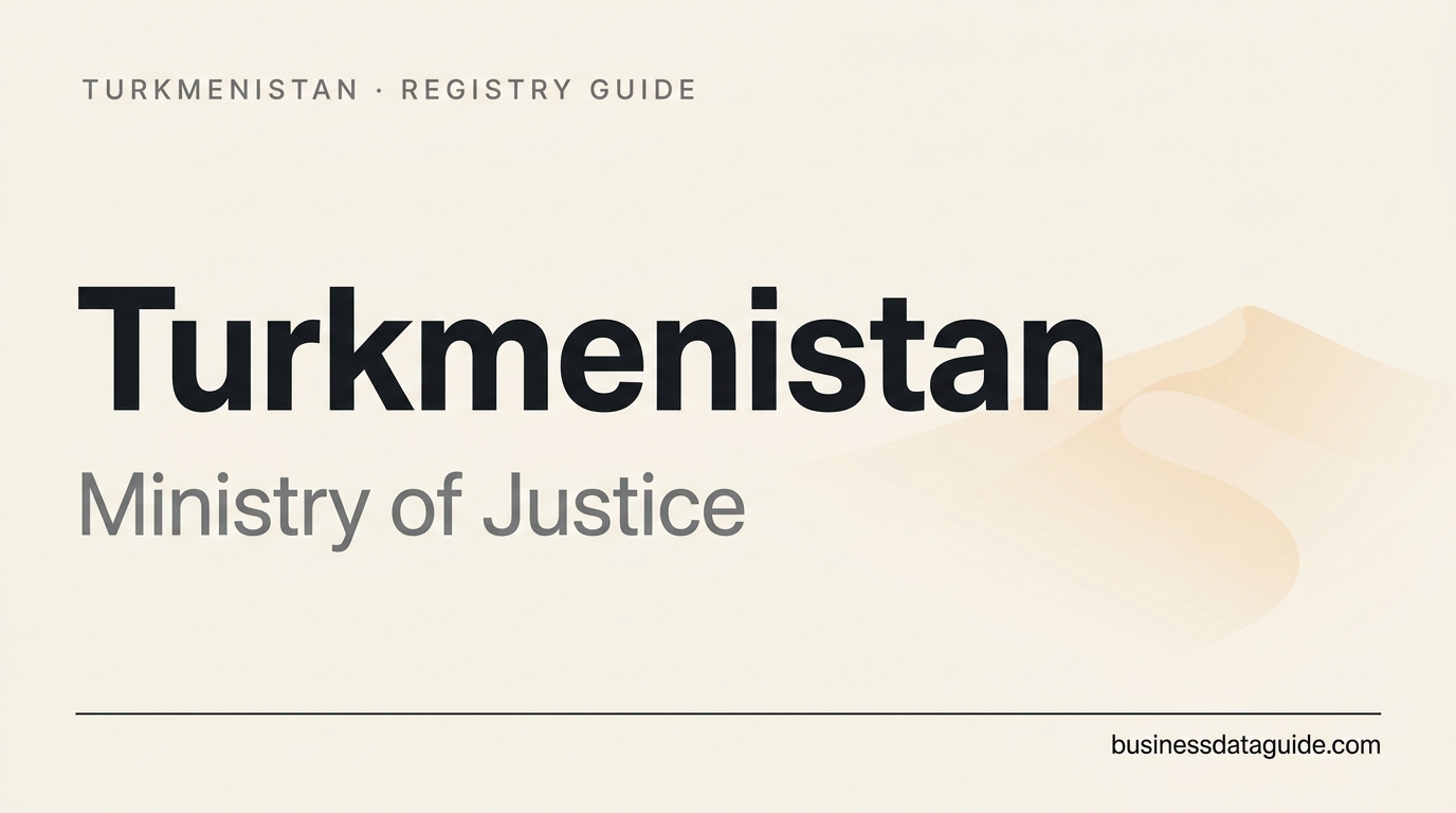 Turkmenistan company registry guide cover