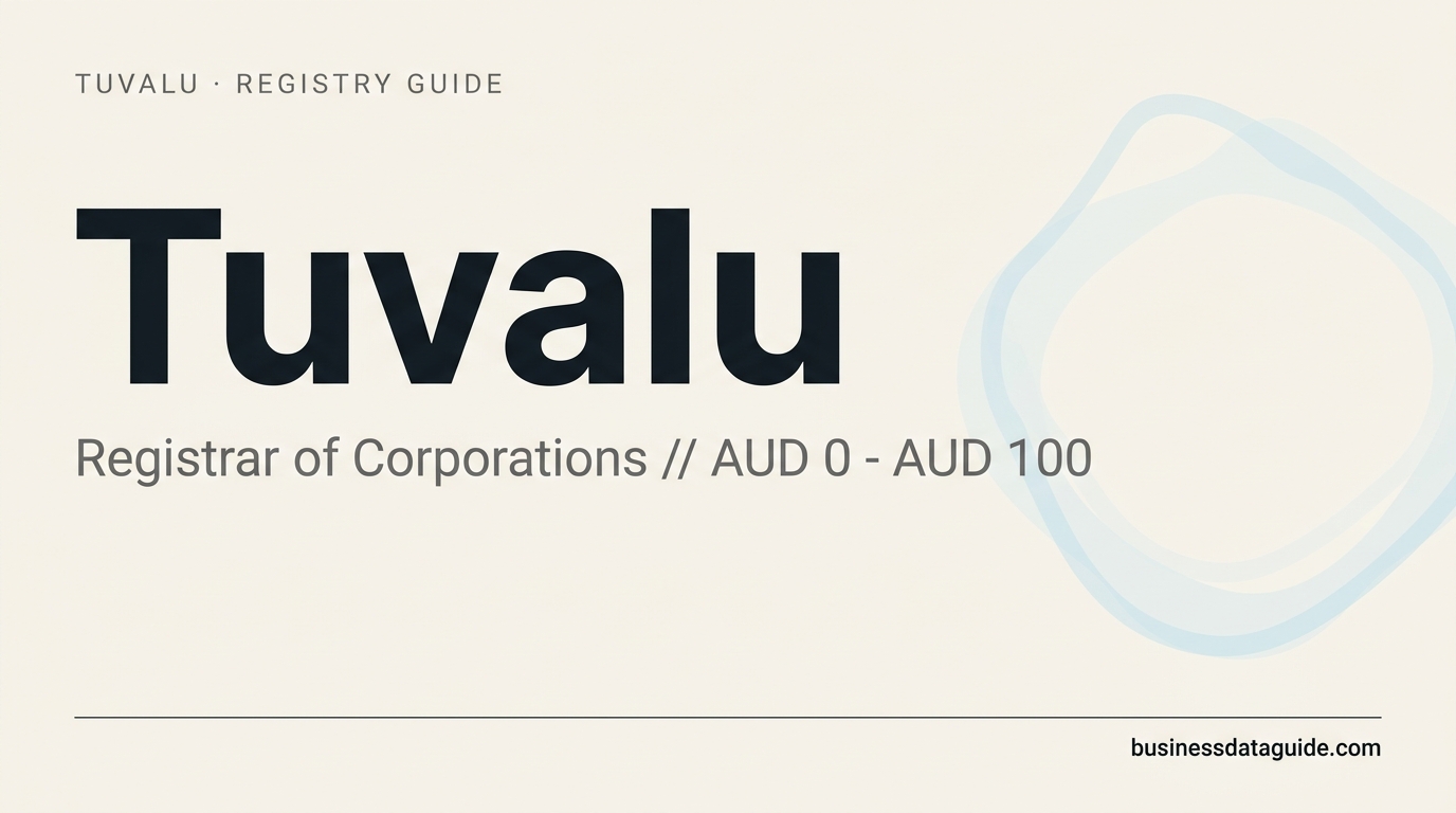 Tuvalu company registry guide cover