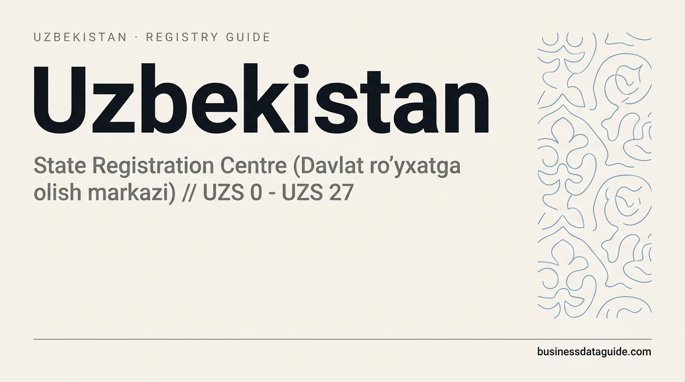 Uzbekistan company registry guide cover