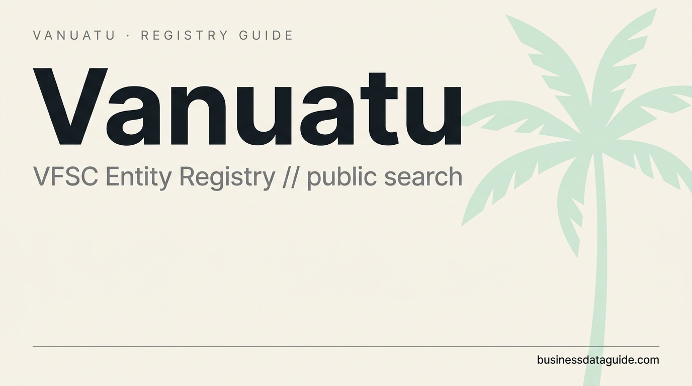 Vanuatu company registry guide cover
